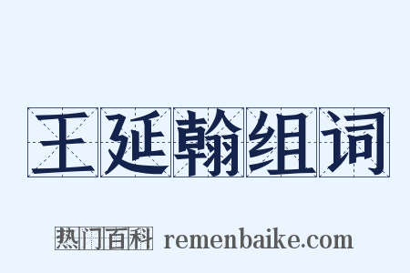 王延翰组词是什么意思的图片